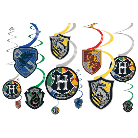 amscan Harry Potter Hanging Swirl Decorations- 12 pcs., Multi