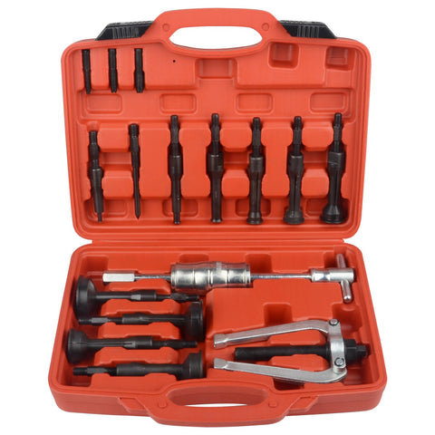 DAYUAN Blind Hole Collet Bearing Puller Set,16 pcs Inner Bearing Race and Seal Extractor Kit Slide Hammer Pilot Insert Bearing Removal Tool
