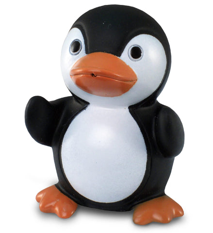 DolliBu Penguin Bath Buddy Squirter - Floating Black Penguin Rubber Bath Toy, Fun Water Squirting Bathtime Play for Toddlers, Cute Sea Life Animal Toy for The Bathtub, Beach, & Pool for Girls & Boys