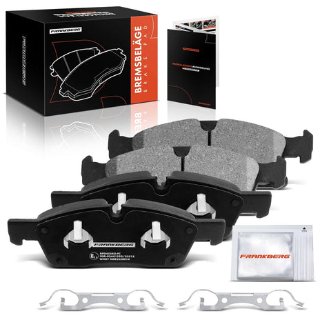 Frankberg 4x Brake Kit Disc Pad Compatible with Durango WD 3.6L 5.6L 2011-2024 Grand Cherokee IV WK WK2 3.6L 5.6L 6.4L 2010-2024 Replace# V1012369AA