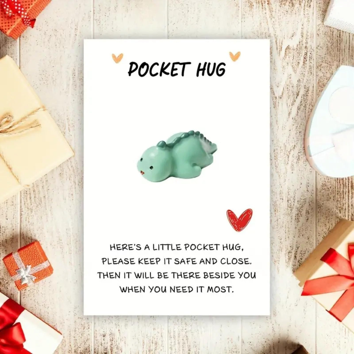 Pocket Dinosaur Hug, Dinosaur Gifts,Mini Animal Pocket Hug Dinosaur Decoration, Cute Dino Pocket Keepsake Ornament, Hug In A Box For Women,Proud Of You Gifts,Hug In A Pocket