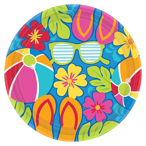 AmscanSummer Splash Party Dessert Plates, 7", 18 Ct.