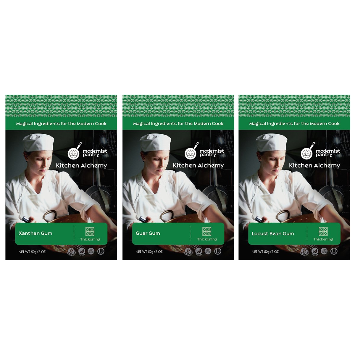 Xanthan Gum + Guar Gum + Locust Bean Gum Value Pack ? Non-GMO Gluten-Free Vegan OU Kosher Certified - 150g/6oz
