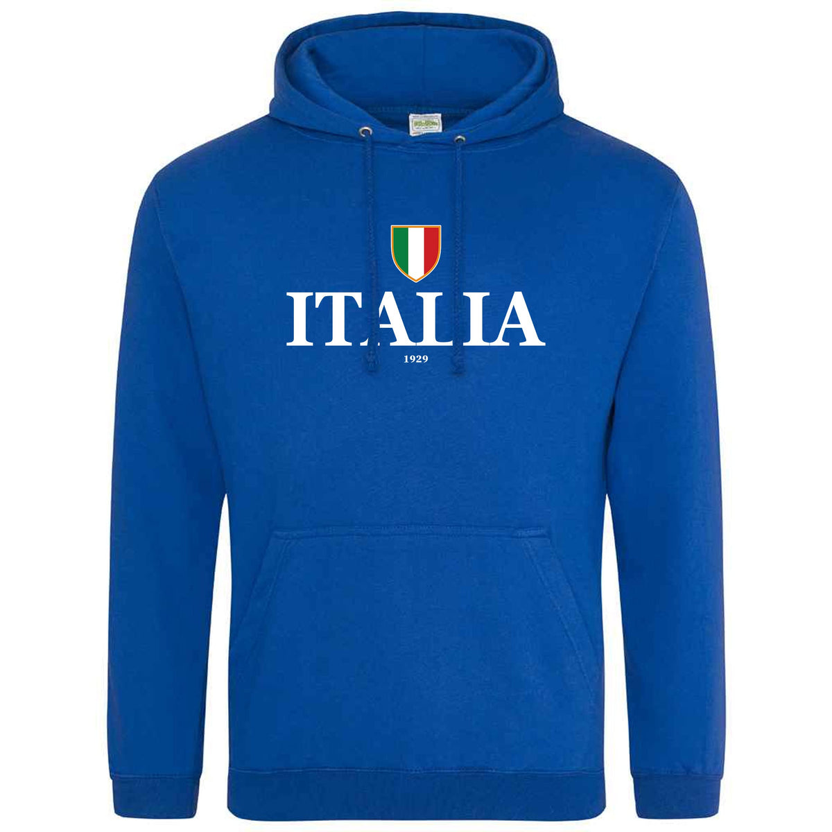 Italia Hoodie Mens Rugby Hoody Italian Flag Shield Nations Italy Supporter, S, Royal
