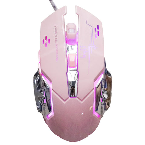 Gaming Mouse, Wired Ergonomic Gaming Mice with 6 Programmable Buttons, 7 RGB Luminous Backlit & Adjustable 3200DPI for Windows PC Gamers Desktop Laptop()