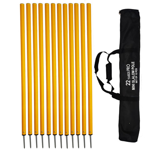 22YardsPro Slalom Poles - Football Training Poles 100 CM High, Agility Training Poles