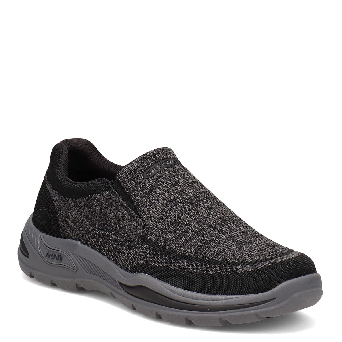 Skechers Men's Walking Sneaker, Black Knitted Mesh, 7.5