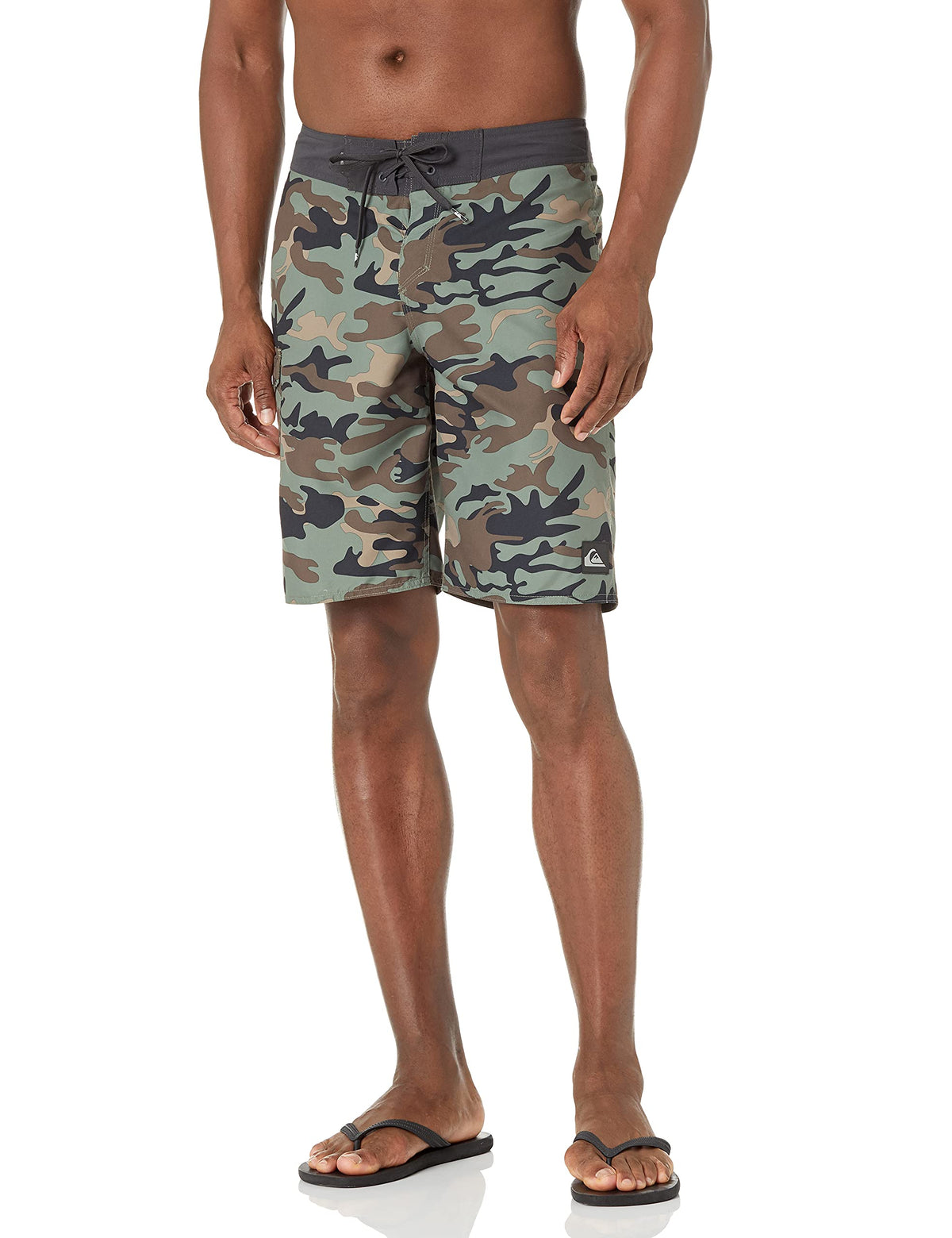 Quiksilver Men's Standard 21 Board Short Swim Trunk Bathing Suit, Thyme Everyday CAMO, 32