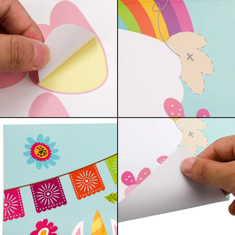 Konsait Mexican Party Supplies Pin The Tail on The Llama Game Poster Alpaca Gifts for Boys Girls Kids Llama Party Game Mexican Fiesta Birthday Party Favor Supplies Decoration