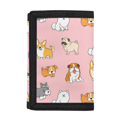 Dolyues Puppy Girls Wallets for Kids 9-12, Cute Dog Coin Holder, Teens Girls Money Organizer Moneybag for Toddler, Pink