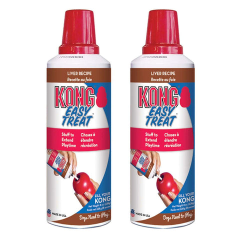 KONG - Easy Treat - Dog Treat Paste - Liver - 8 Ounce (Best Used Classic Rubber Toys) - 2 Pack