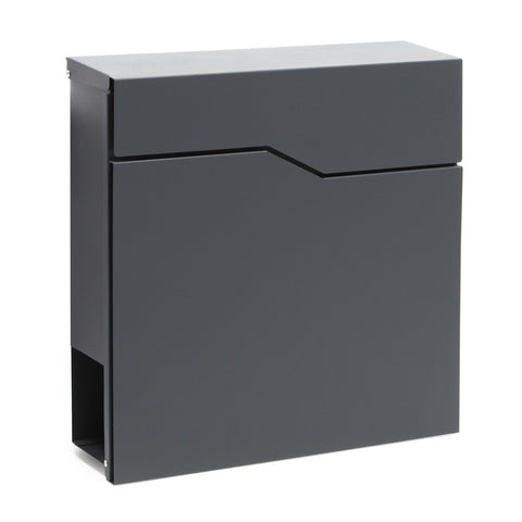 Design Mailbox V19 anthracite Newspaper Compartment Wall Letterbox Postbox powder coated