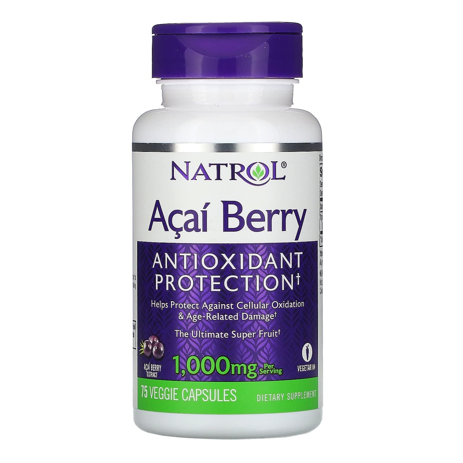Natrol AcaiBerry - 1000 mg - 75 Vegetarian Capsules