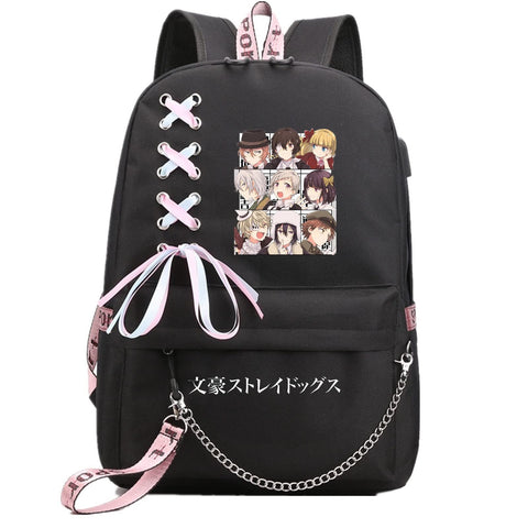 ISaikoy Anime Bungo Stray Dogs Backpack Shoulder Bag Bookbag School Bag Daypack Color8
