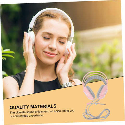 UKCOCO Wired Cat Headphones Pc Headphones Plastic Child Eat Chicken Computer Cat Earphones