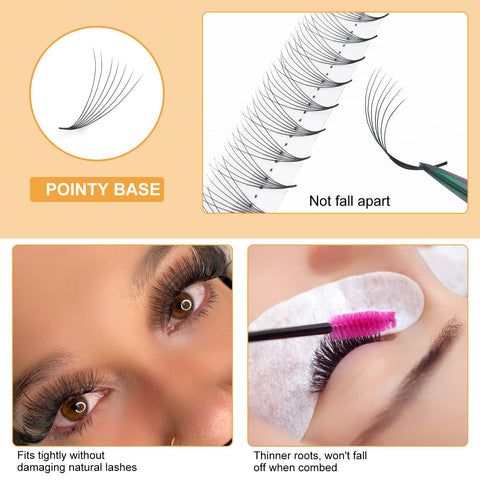 Premade Fans Eyelash Extensions 7D-0.07C-9-16MIX 320 Fan Pointy Base Premade Lash Extensions Fans B&Q Premade Volume Eyelash Extensions 7D 8D 10D Premade Volume Fans Mixed (7D-0.07C,9-16MIX)