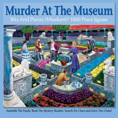 Bits and Pieces - 1000 Piece Murder Mystery Puzzle - Murder at The Museum by Artist Gene Dieckhoner - Solve The Mystery - 1000 pc Jigsaw