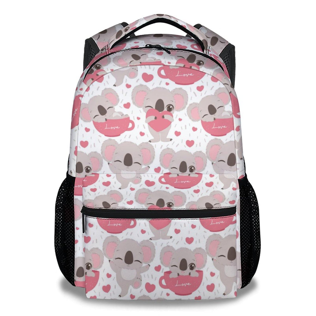Homexzdiy Kids School Backpack for Boys Girls, 16" Koala White Backpacks for School, Cute Koala School Supplies Bookbag