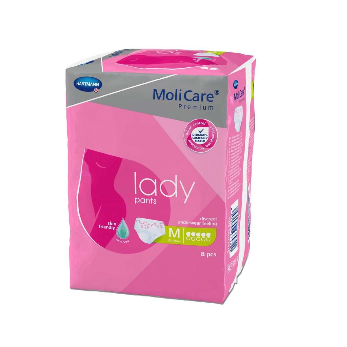 MoliCare Premium Lady Pants, Diskrete Anwendung bei Inkontinenz speziell fÃ¼r Frauen, Aloe Vera, 5 Tropfen, Gr. M, 8x8 StÃ¼ck