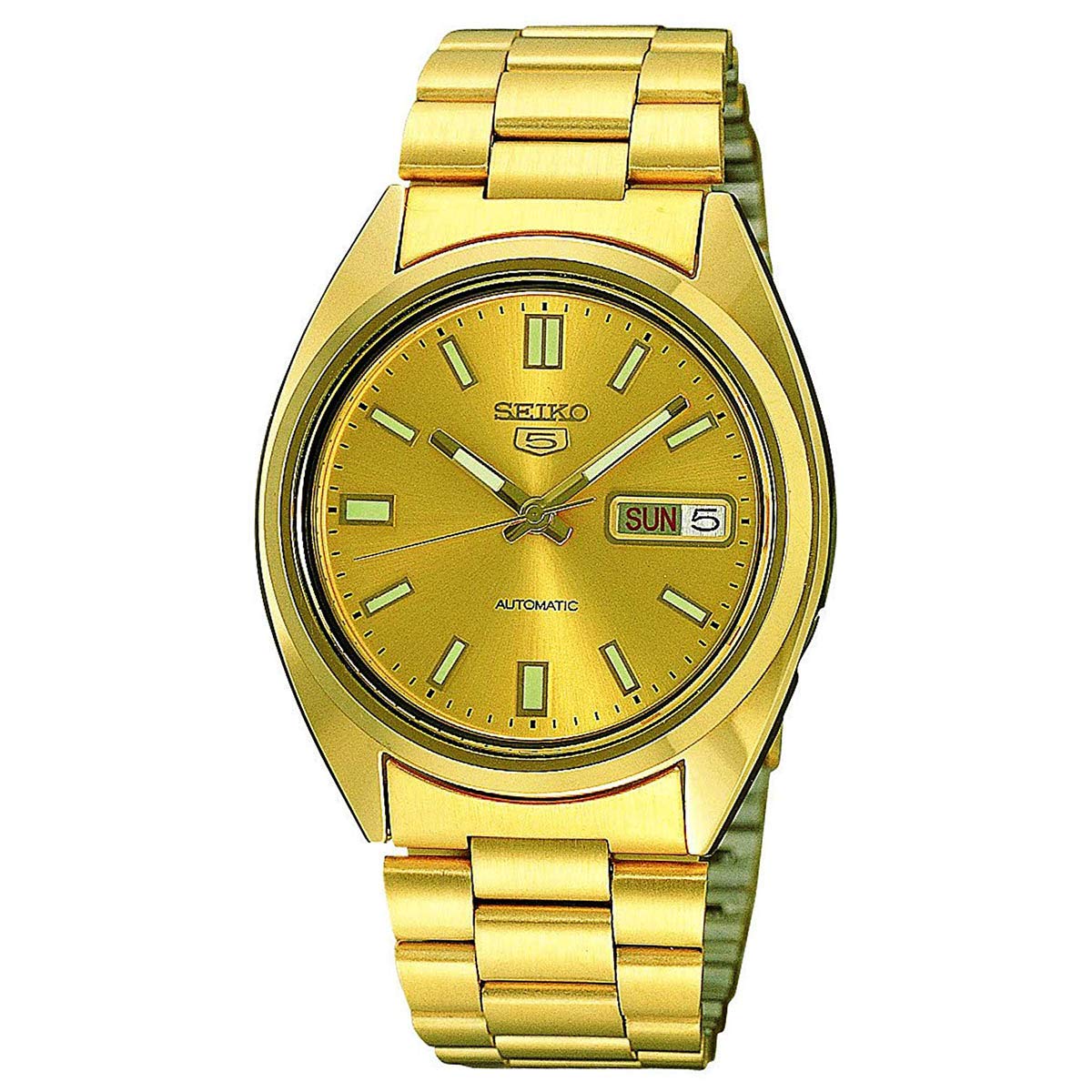 SEIKO Series 5 Automatic Gold Dial Men's Watch SNXS80K1