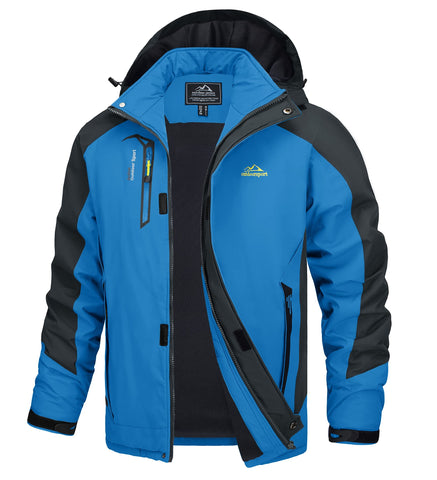 TACVASEN Mens Lightweight Jacket Winter Outdoor Walking Jacket Warm Snow Ski Windbreaker Breathable Hiking Camping Sailing Jacket Coat