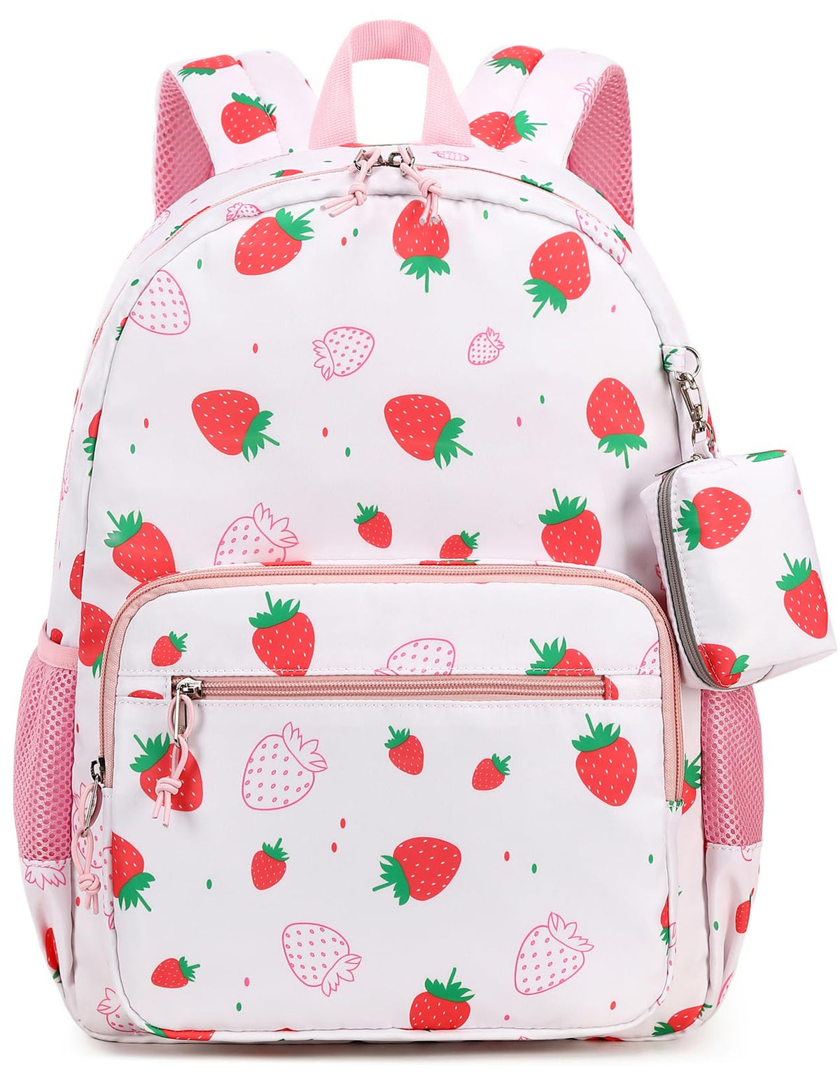 mygreen Backpacks for Girls Strawberry School Bags Kids School Bags Backpack with Coin Bag for Age 3+ Pink