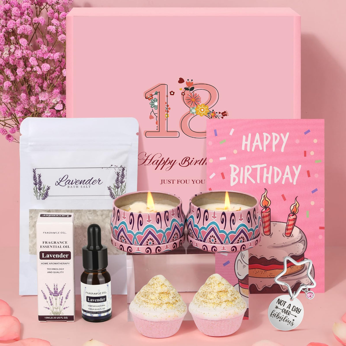 18th Birthday Gifts for Girls, Birthday Pamper Gifts for Women Best Friends, Unique Hampers Self Care Package Spa Set for Female