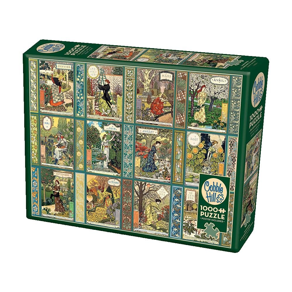 Cobble Hill 1000 Piece Puzzle - Jardiniere: A Gardener's Calendar - Sample Poster Included