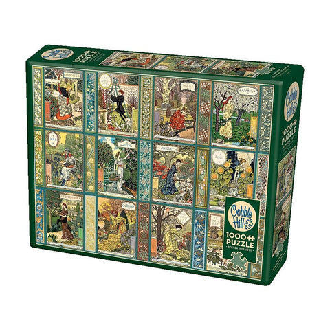 Cobble Hill 1000 Piece Puzzle - Jardiniere: A Gardener's Calendar - Sample Poster Included