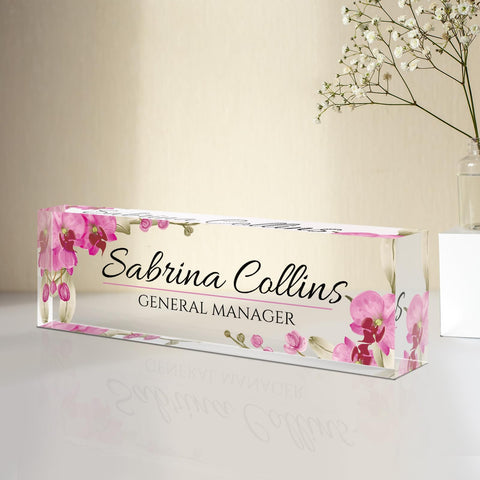 Custom Name Plate for Desk, Desk Name Plate Personalized, Employee Appreciation Gifts, Acrylic Desk Accessories, Office Desk Decorations, Office Gifts for Teacher Nurse Manager Boss