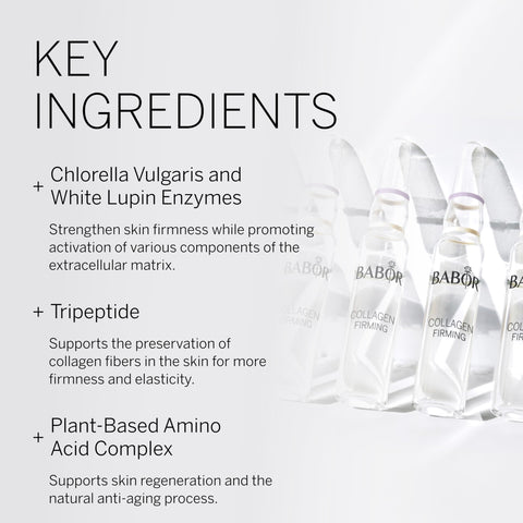 BABOR Collagen Firming Ampoule Concentrate, Collagen Skincare Capsule, Anti Aging Serum, Increase Elasticity, Firming and Lifting 7 Day Treatment