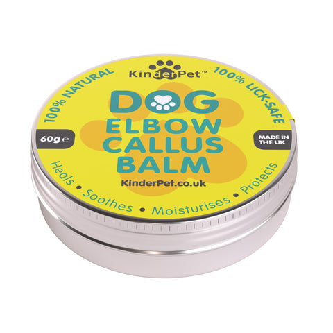 KinderPet® Dog Elbow Callus Balm Treatment Heal Soothe Moisturise Protect Cracked Dry Hard Damaged Rough Skin Lick-Safe 100% Organic All Natural Made in the UK 60g