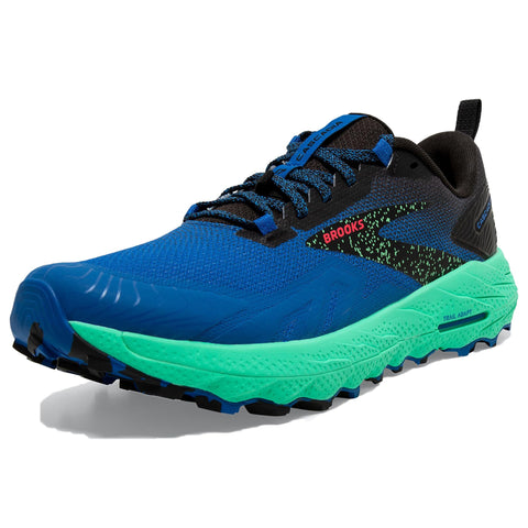 Brooks Men's Sneaker, Victoria Blue Black Spring Bud, 10