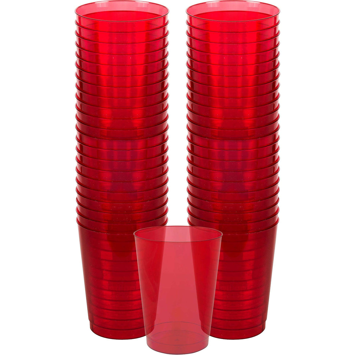 Amscan Red, Big Party Pack, Plastic Cups 10 Ounce., 72 Per Pack
