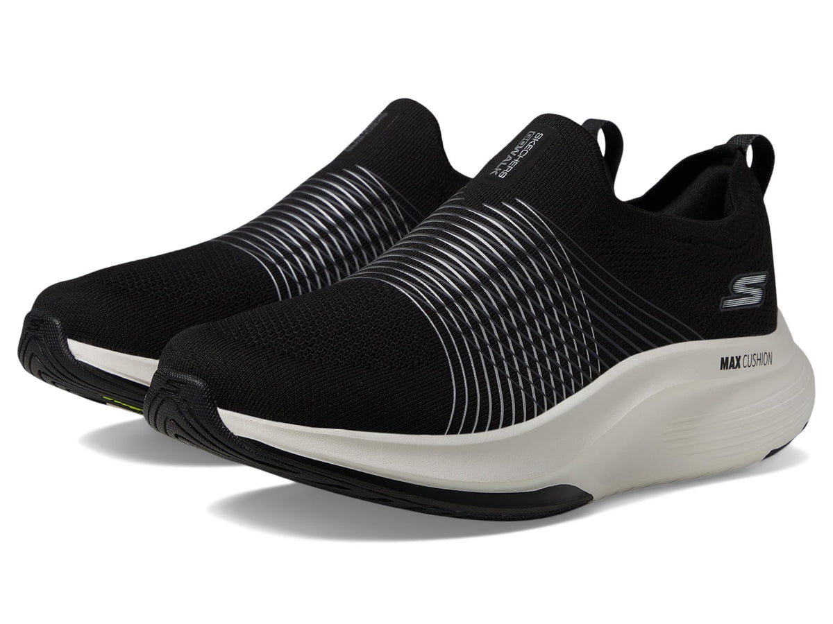 Skechers Women's Go Walk Max Walker Sally Sneaker, Black/White, 9.5