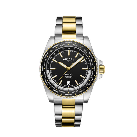 Rotary World Timer Men's Two-Tone Watch GB05371/04