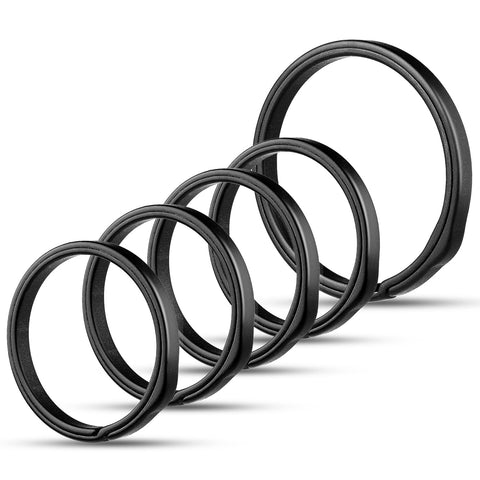 TISUR Key Rings For Keychains, Side-Pushing Designed (5-Pack) Titanium Key Chain Rings, Group Your Keys