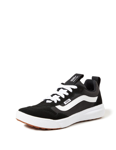 Vans Women's Range Exp Suede Canvas Sneaker - Black/White 6 M US