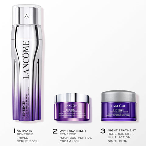 LancÃƒÆ’Ã†â€™Ãƒâ€šÃ‚Â´me RÃƒÆ’Ã†â€™Ãƒâ€šÃ‚Â©nergie Limited Edition Skincare Set - Full Size Serum 1.7 Fl Oz, Full Size Eye Cream 0.5 Fl Oz & Travel Size Moisturizer 0.5 Fl Oz