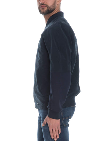 Armani Exchange Men's Peach Hand Bomber Jacket, Blue (Navy 1510), Medium