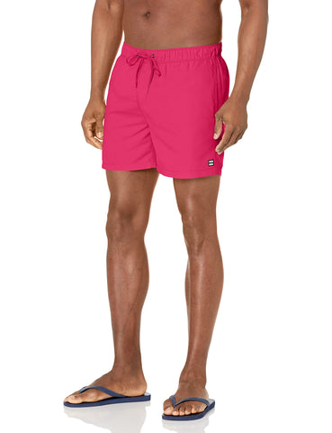 Billabong Men's Standard Elastic Waist Boardshort Swim Short Trunk, 16 Inch Outseam, Neon Pink