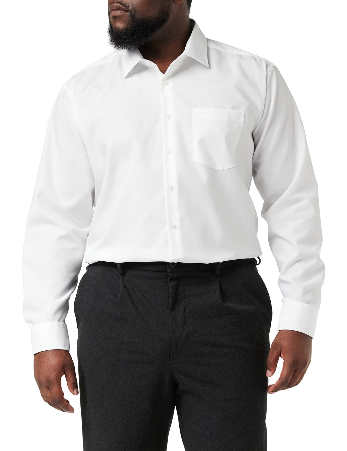 Seidensticker men's business shirt - regular fit - non-iron - Kent collar - long sleeve - 100% cotton