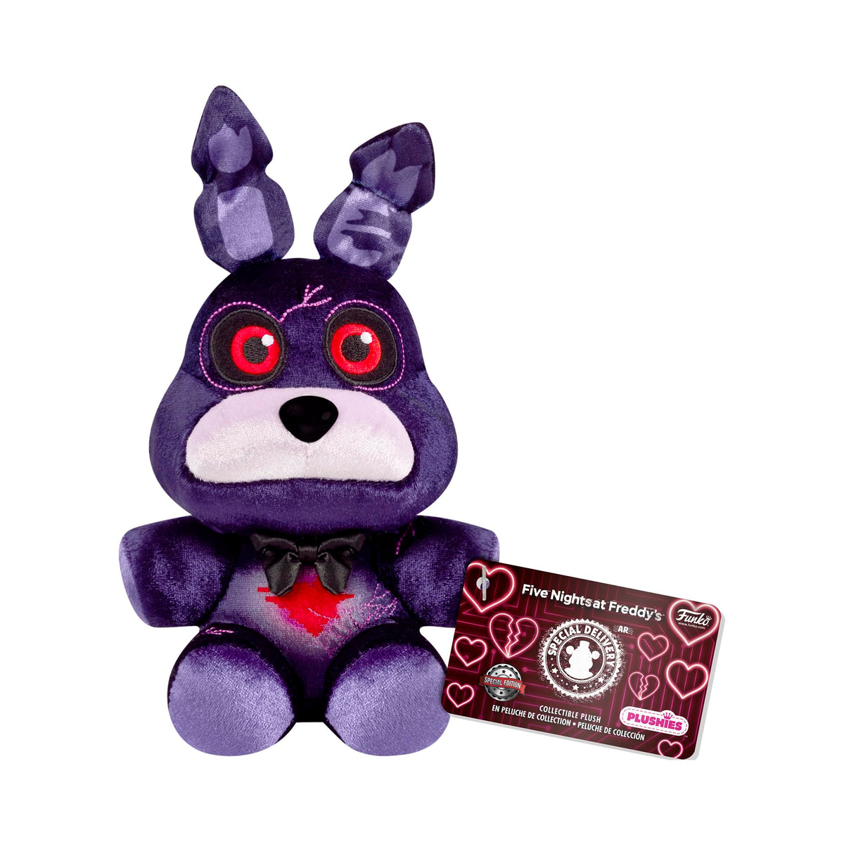 Funko Plush: Five Nights at Freddy's (FNAF) - Blkheart Bonnie The Rabbit - (CL 7") - Collectable Soft Toy - Birthday Gift Idea - Official Merchandise - Stuffed