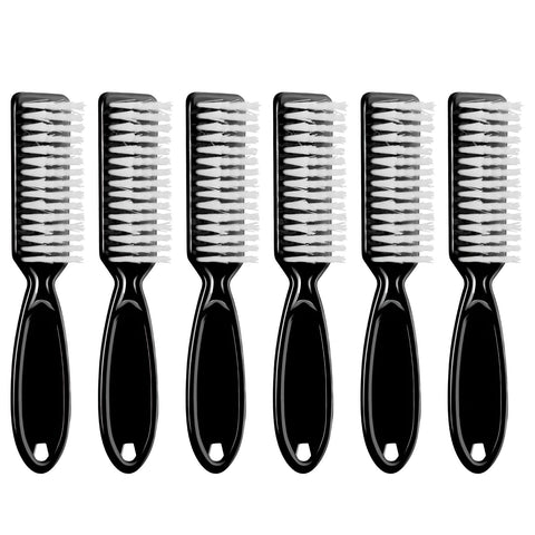 6 Pack Nail Brush Cleaning Nail Dust Brush, HOFASON Nail Brush for Cleaning Fingernails, Handle Grip Nail Brush Cleaner for Nail and Toenail Foot Manicure Pedicure Tools Scrub Brush Men Women (Black)