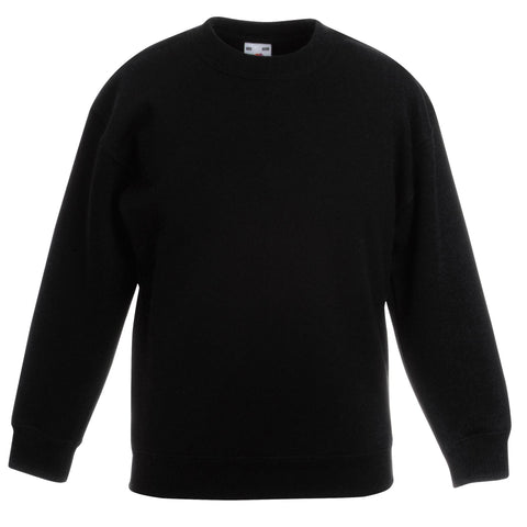 Fruit of the Loom SS027B Boys' Sweatshirt - Black - 14-15 Years