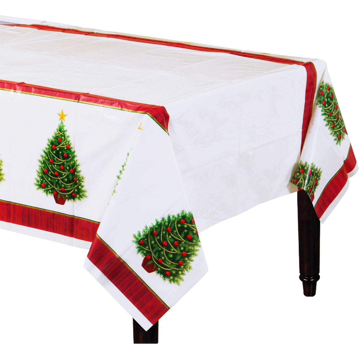 Twinkling Tree Plastic Table Covers, Super Value Pack, 3 Ct. | Party Tableware