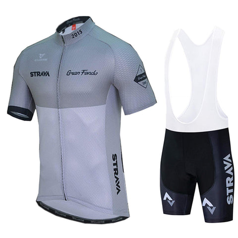 Men?s Summer Cycling Short Sleeve Top and Gel Bib Shorts Set, Short Sleeve Cycling Suits Set, Cycling Jersey Kits Breathable MTB Clothing Suits (Light grey 2,2XL)
