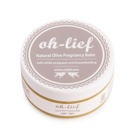 Oh-Lief Natural Olive Pregnancy & Nipple Balm 100ml - Certified Natural & Organic, Cruelty-free - for stretch marks & prevention, Sensitive, dry or itchy skin