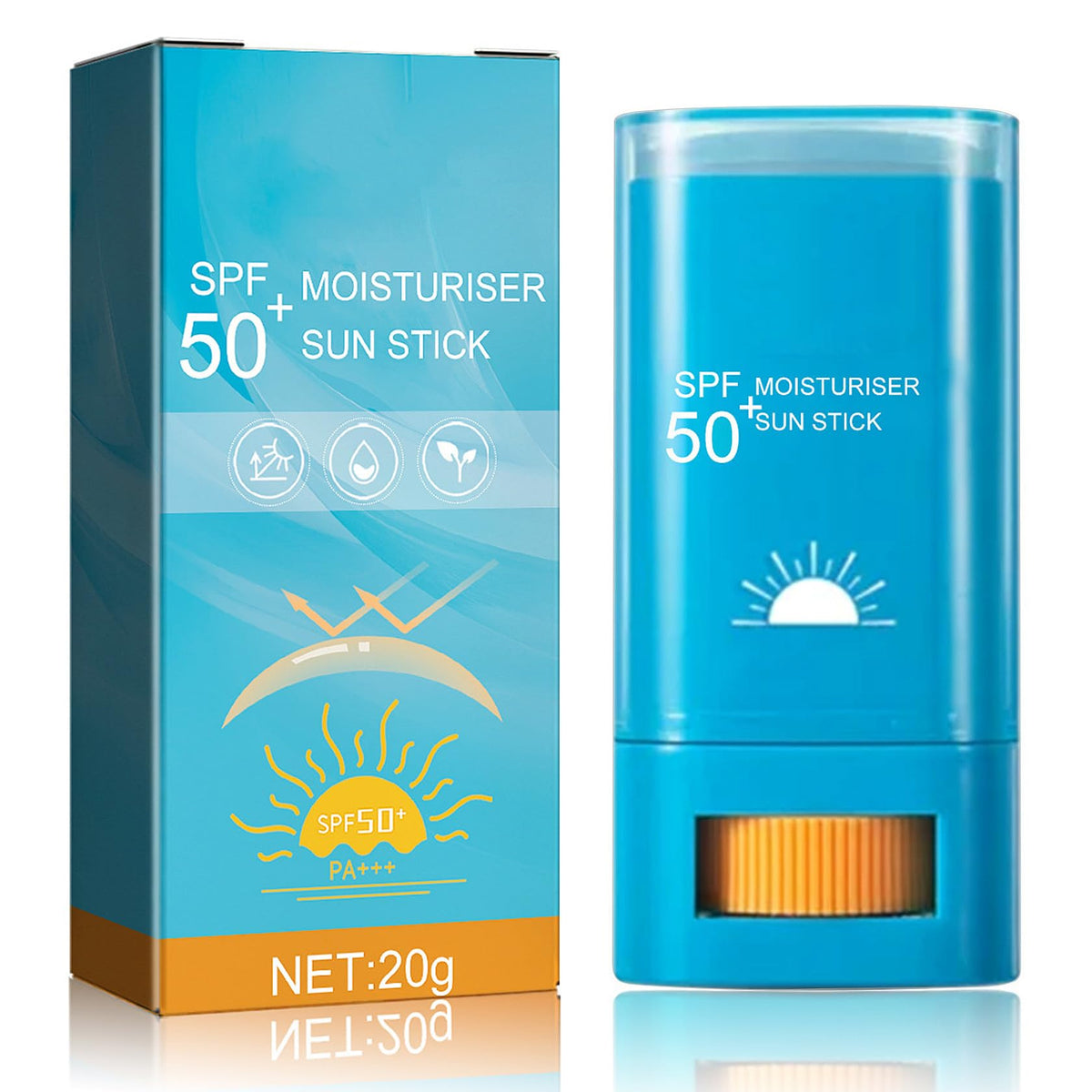 Sunscreen Stick SPF 50+,Face Sunscreen for All Skin Types,Water Resistant & Lightweight,Effective UV Protection Long Lasting Moisturizing Sun Stick