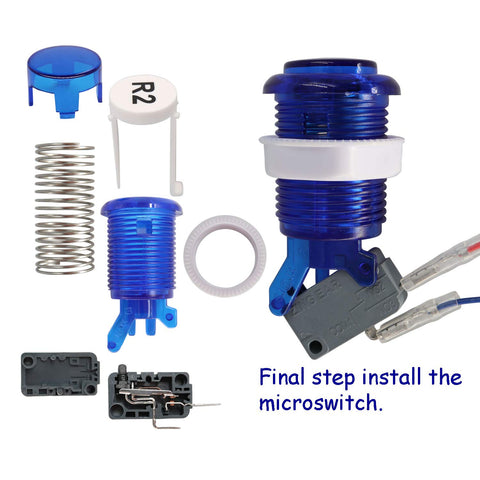 SJ@JX Arcade Game Controller DIY Kit Buttons with Logo Coin X Y Start Select 8 Way Joystick USB Encoder for PC MAME Raspberry Pi